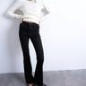 Topshop Jamie flare high rise jean in black