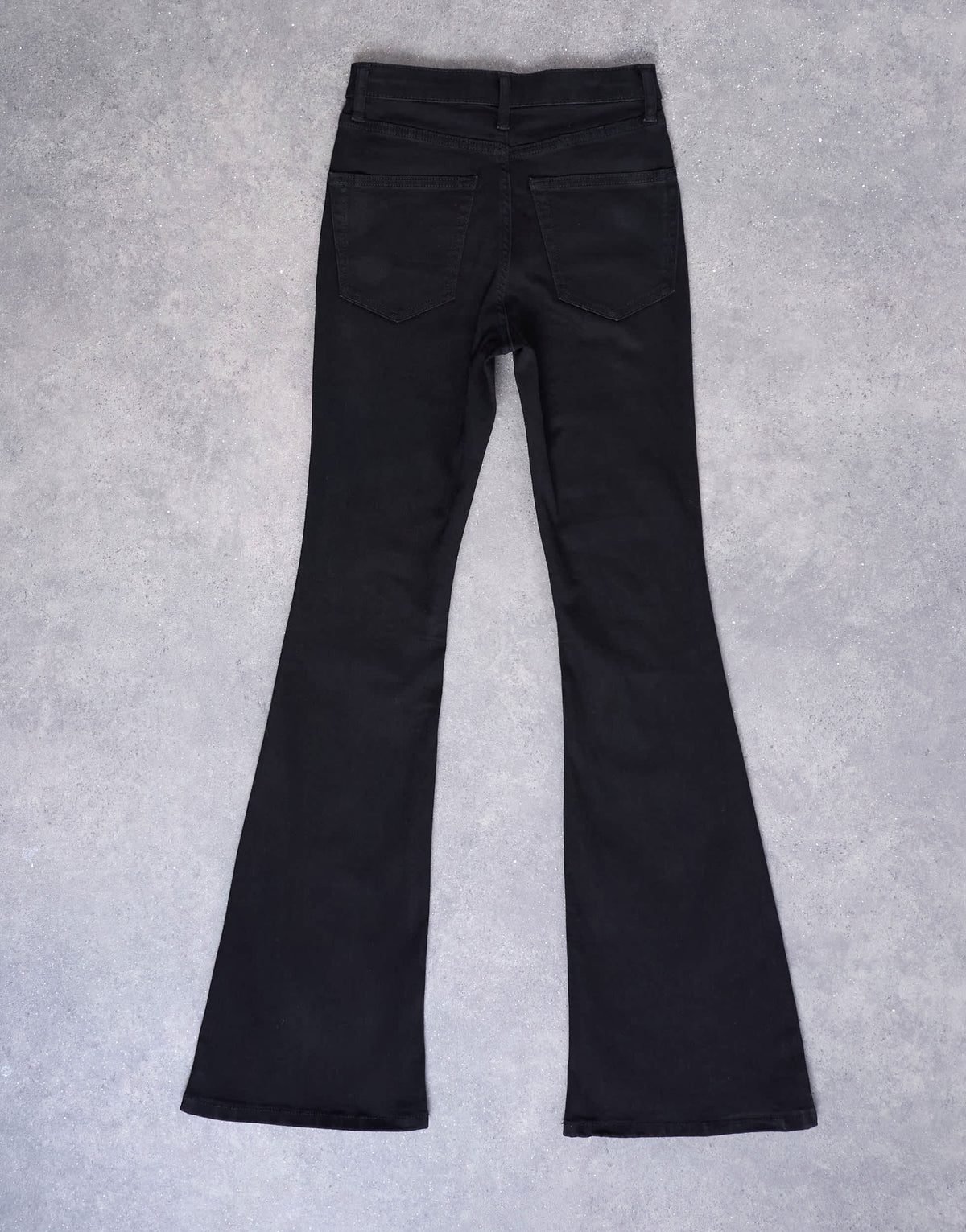 Topshop Jamie flare high rise jean in black