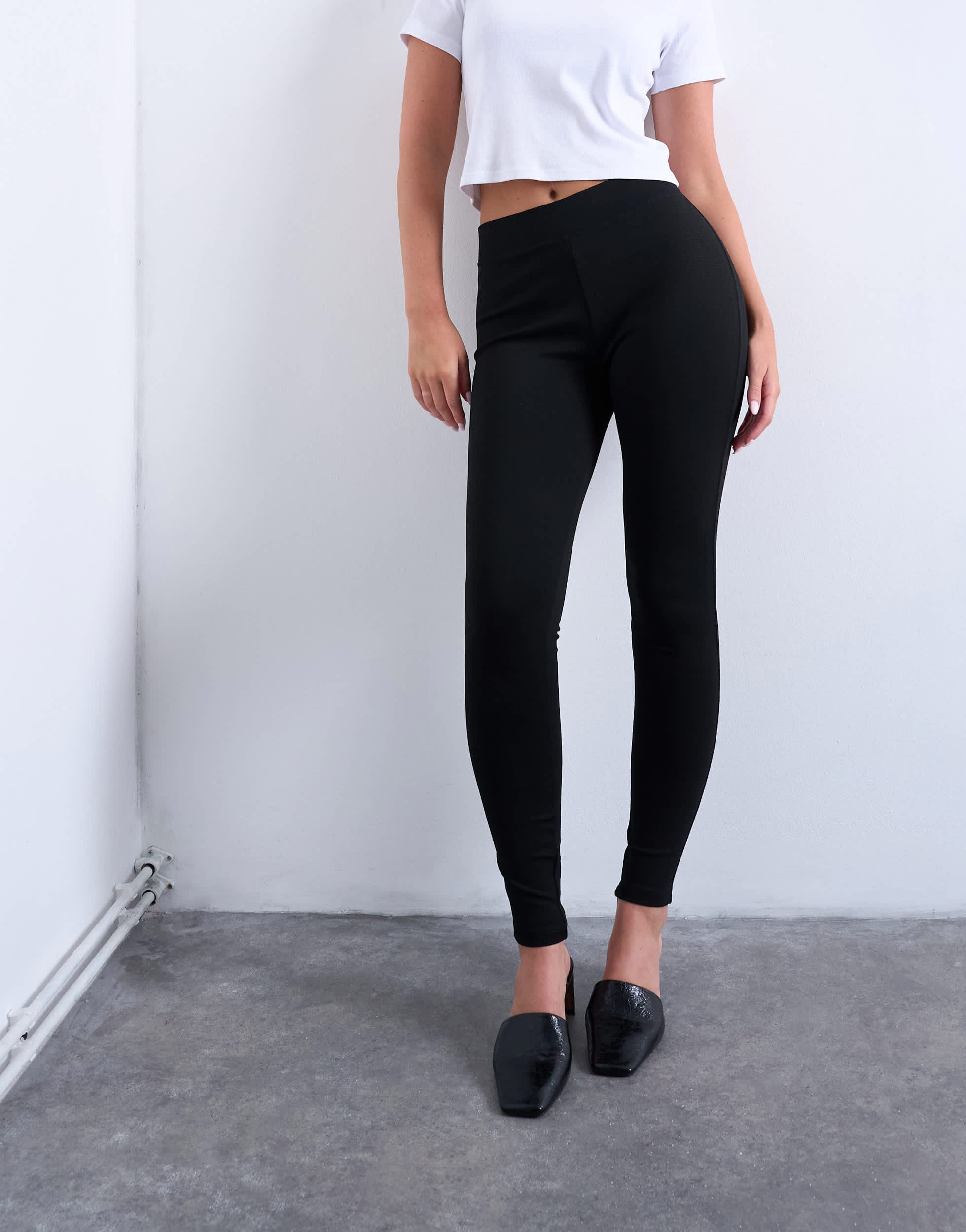 Legging long et épais Topshop Hourglass noir