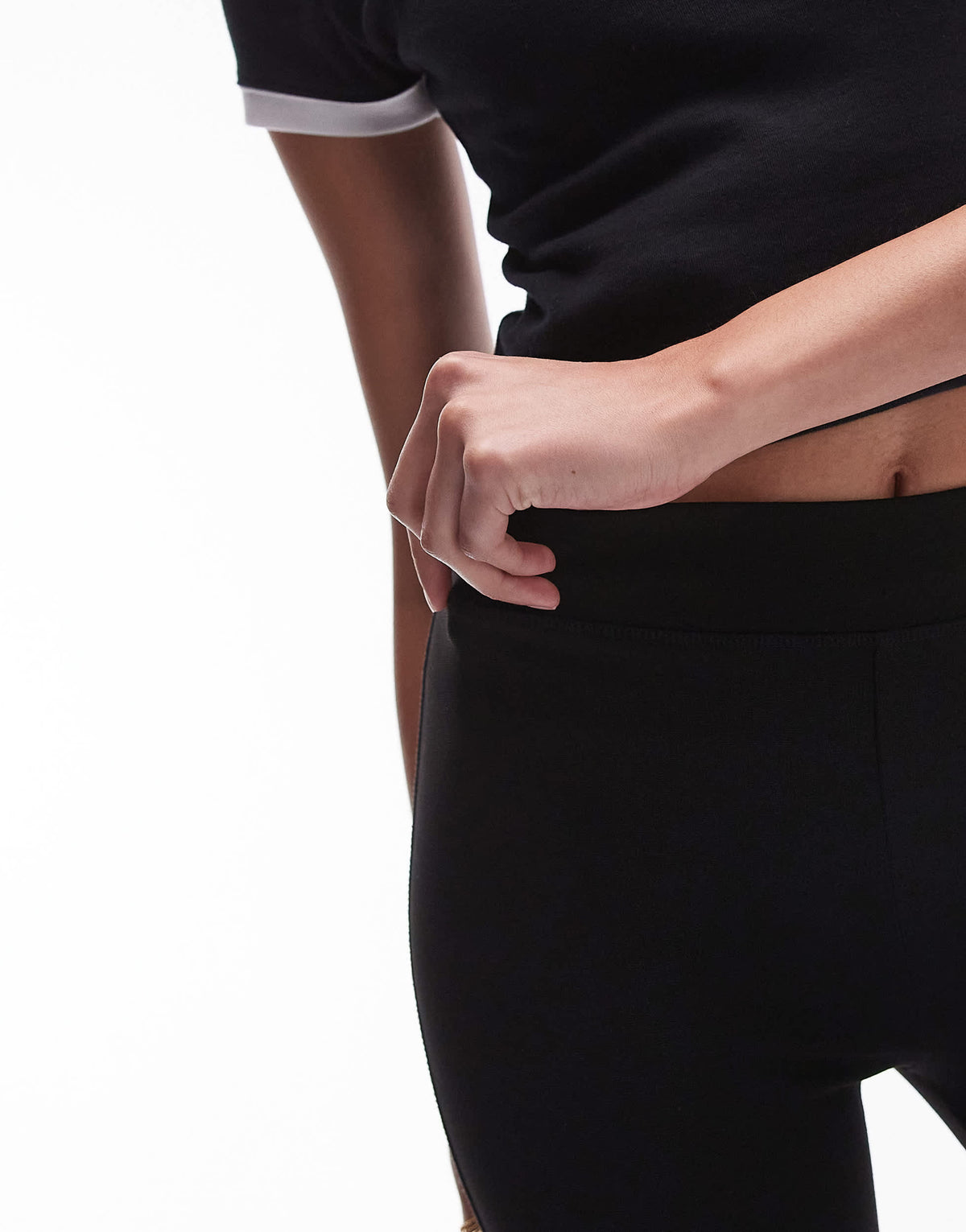 Topshop Tall full length heavy weight legging in black