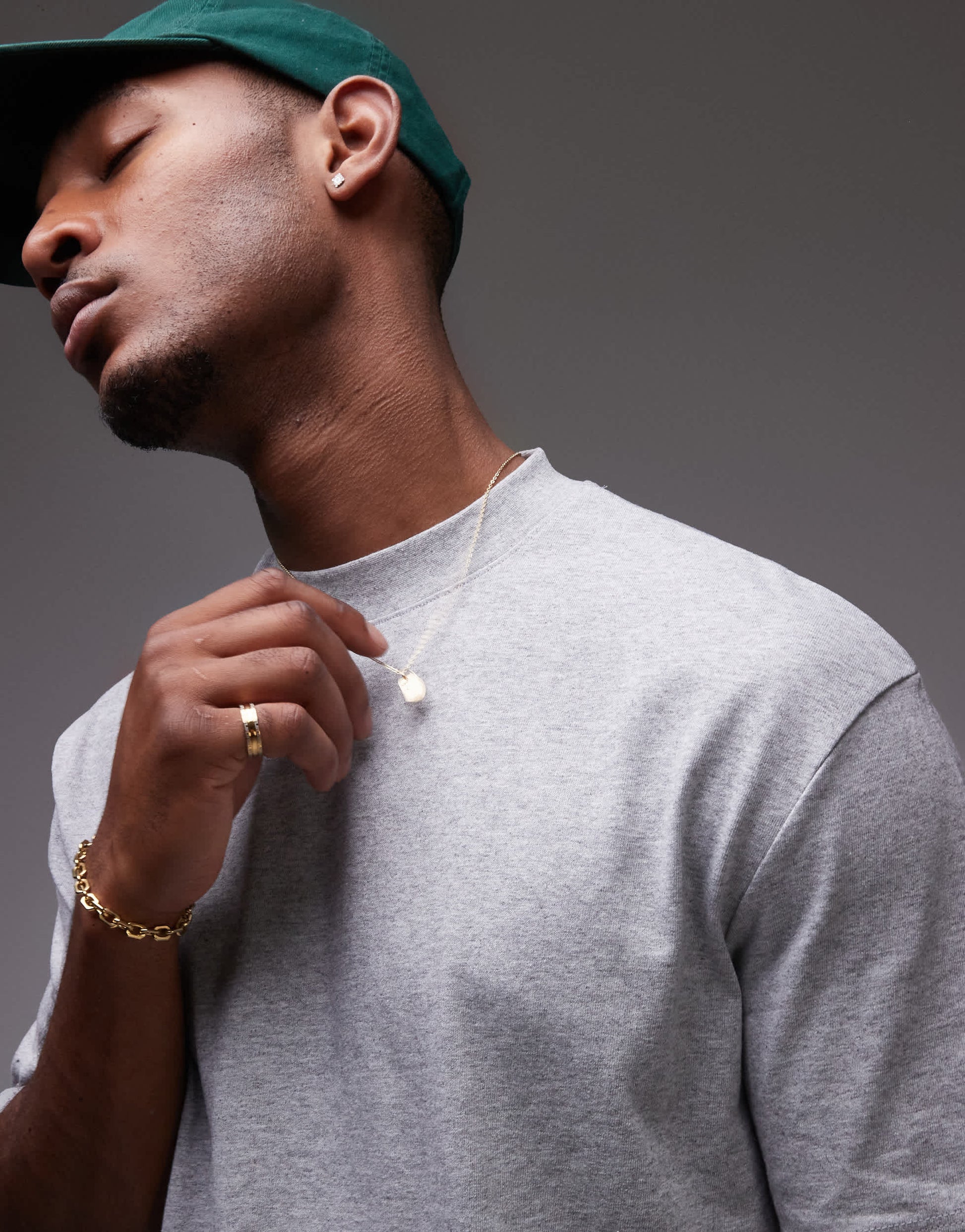 Topman relaxed fit t-shirt in grey marl