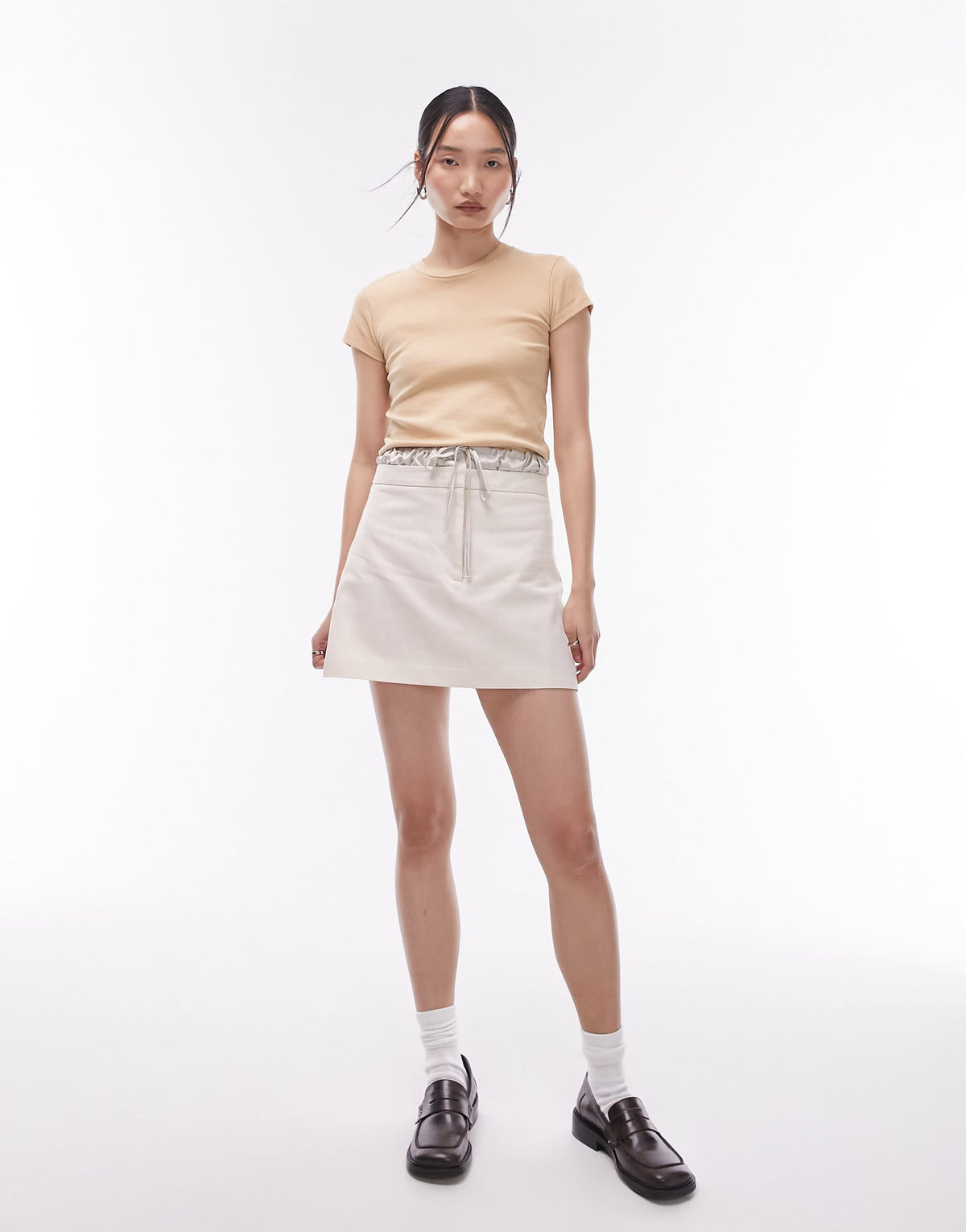 Topshop everyday tee in neutral 