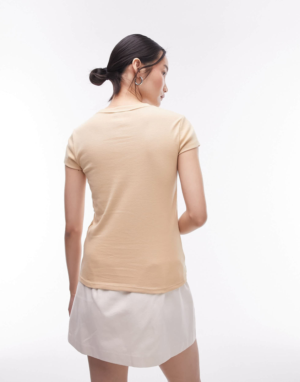 Topshop everyday tee in neutral 