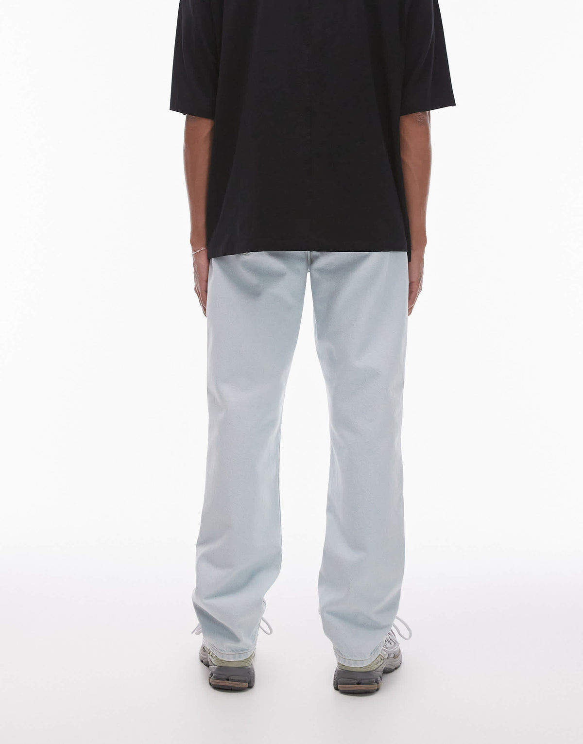 Topman straight jeans in bleach wash