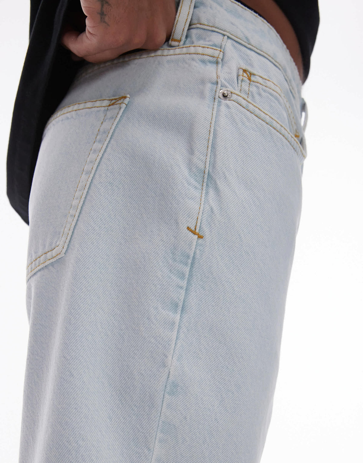 Topman straight jeans in bleach wash