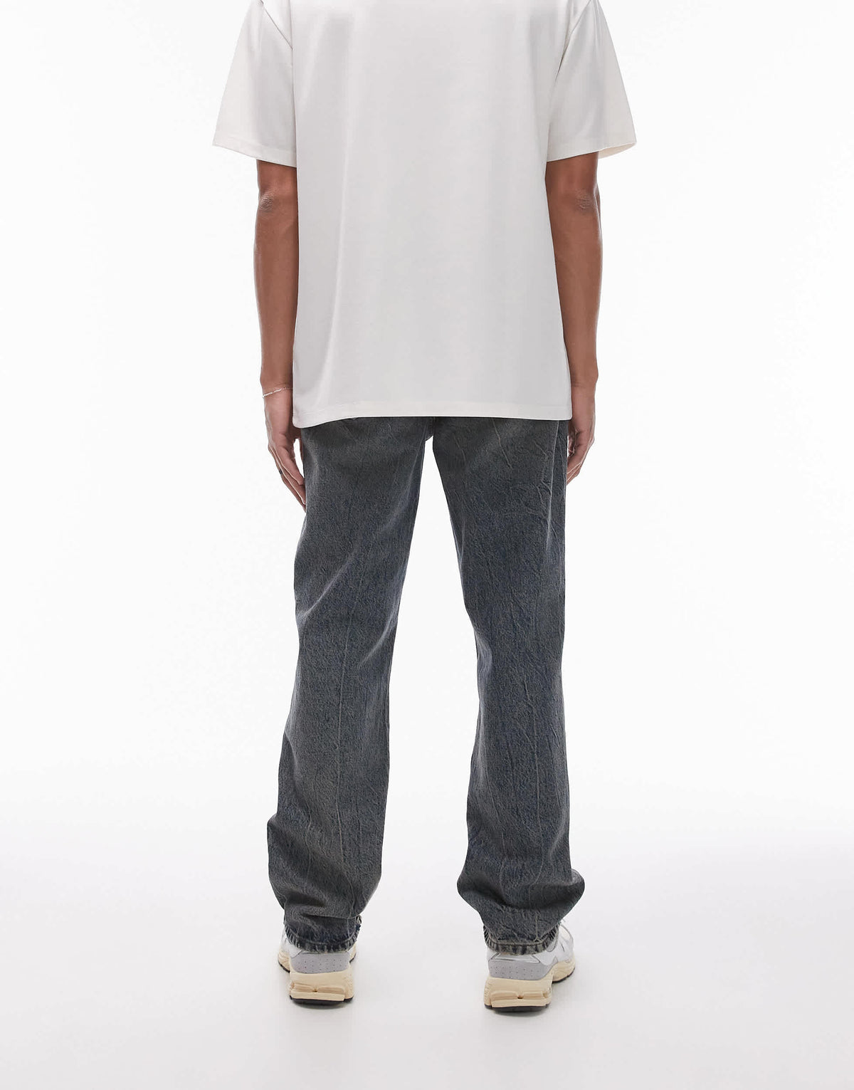 Topman straight jeans in marbled blue