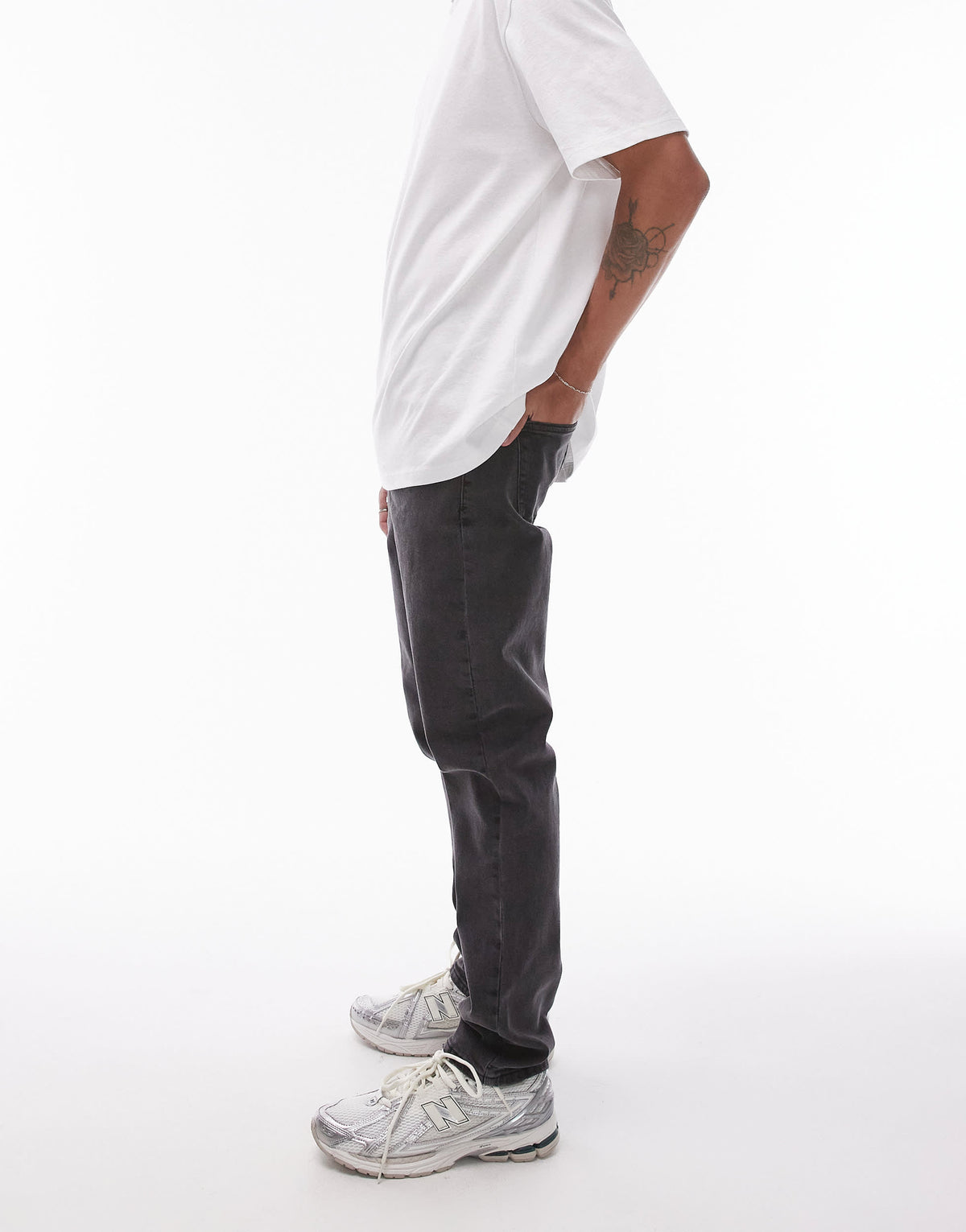 Topman slim jeans in washed black