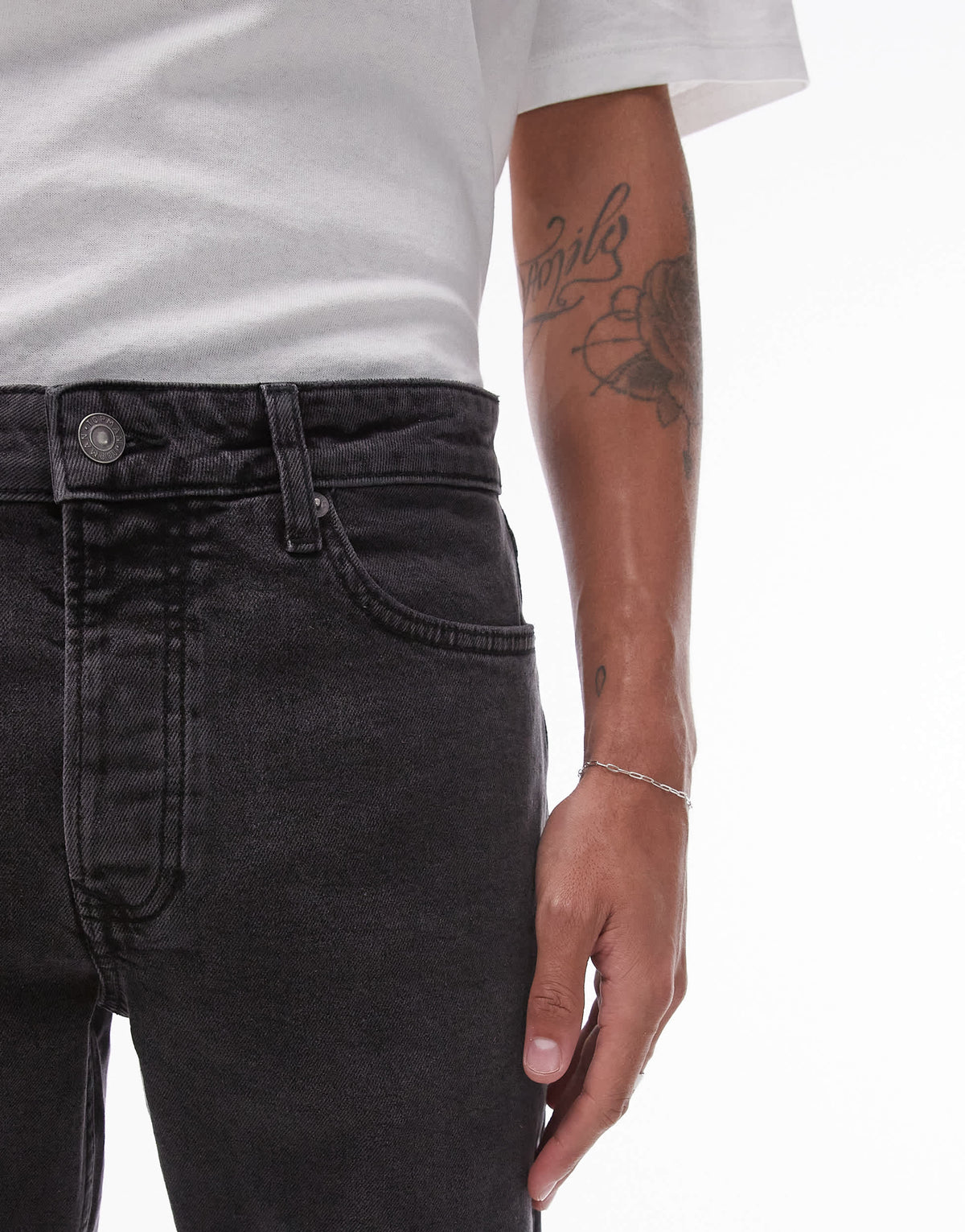 Topman slim jeans in washed black