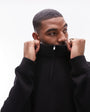 Topman essentials 1/4 zip in black