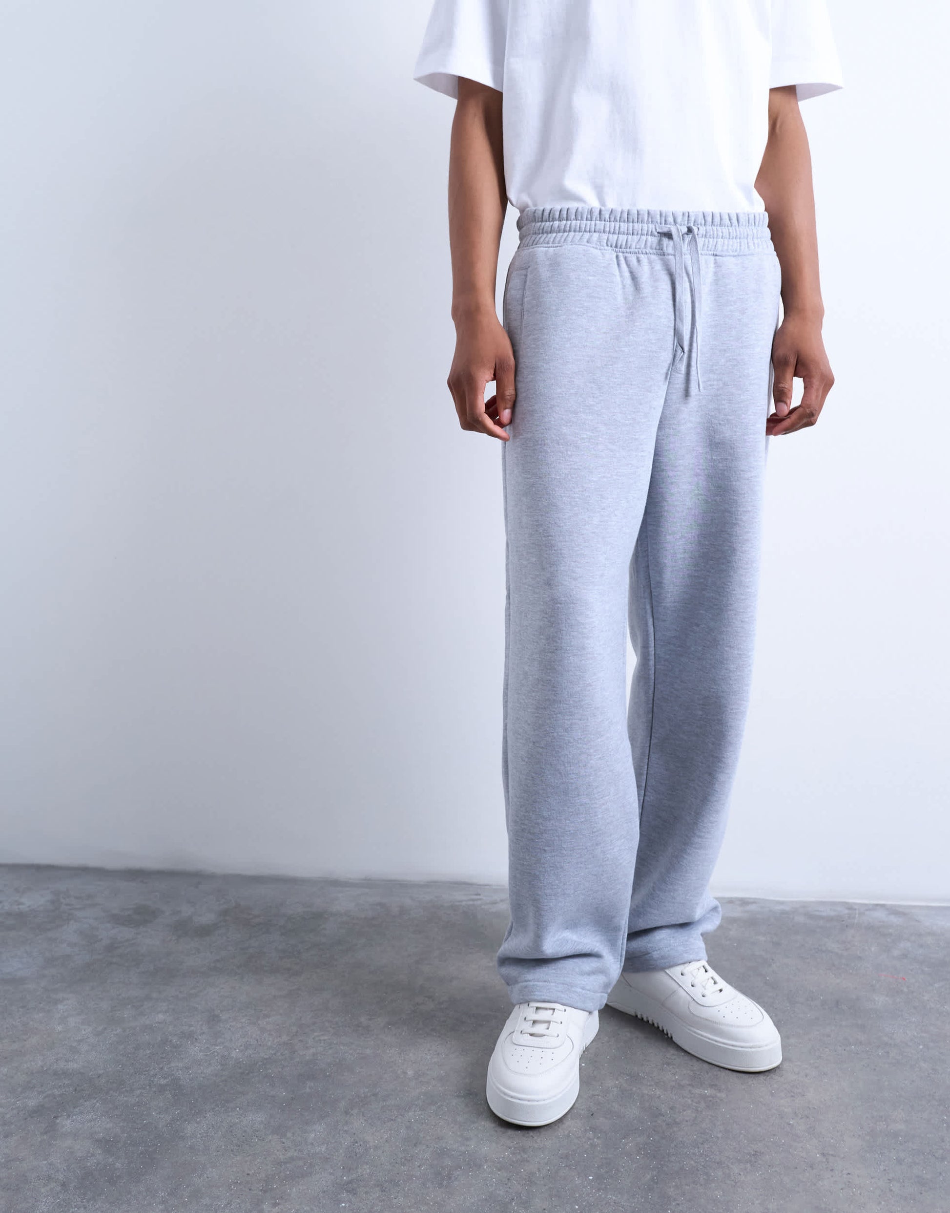 Topman straight leg jogger in grey marl