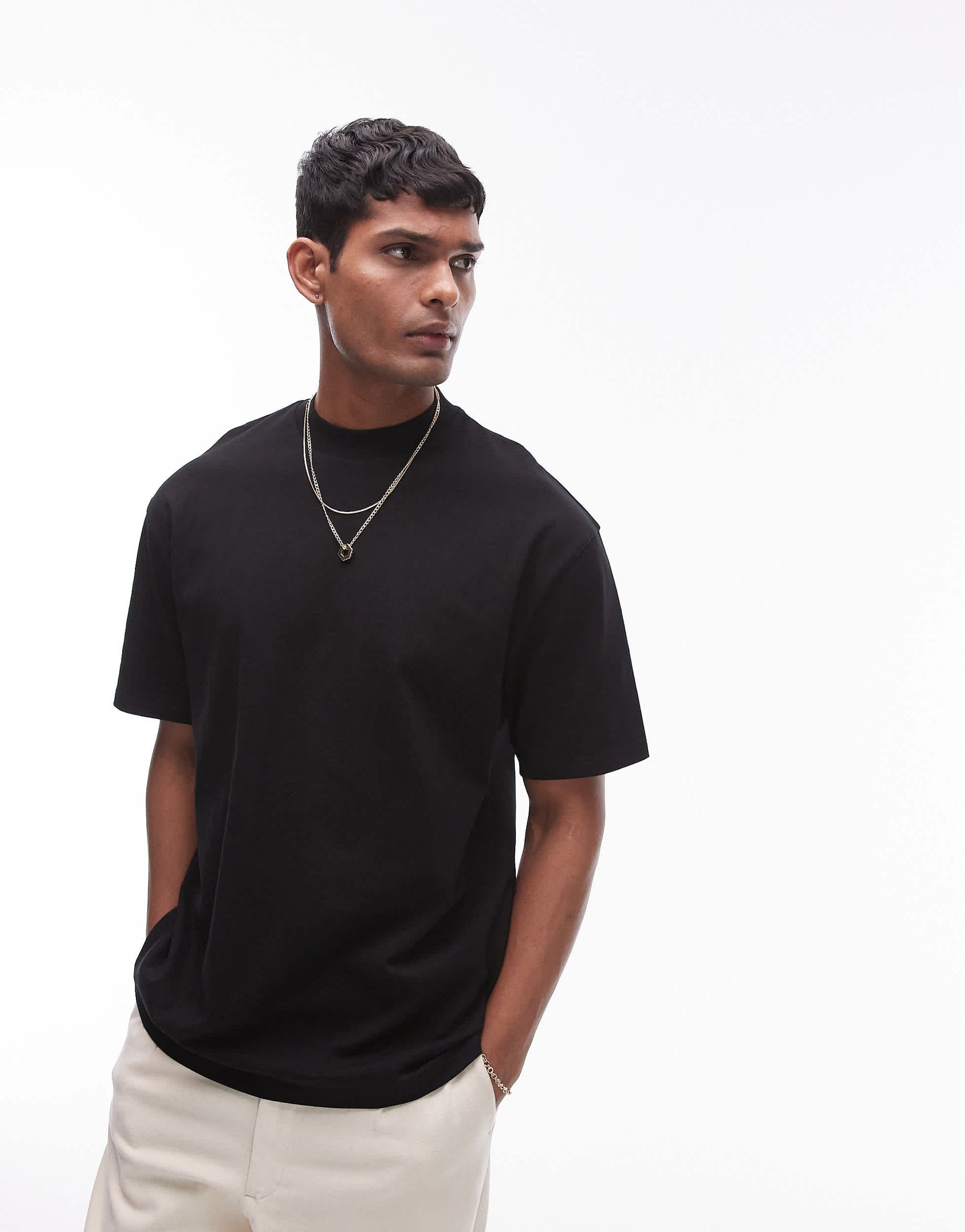 Topman relaxed fit t-shirt in black