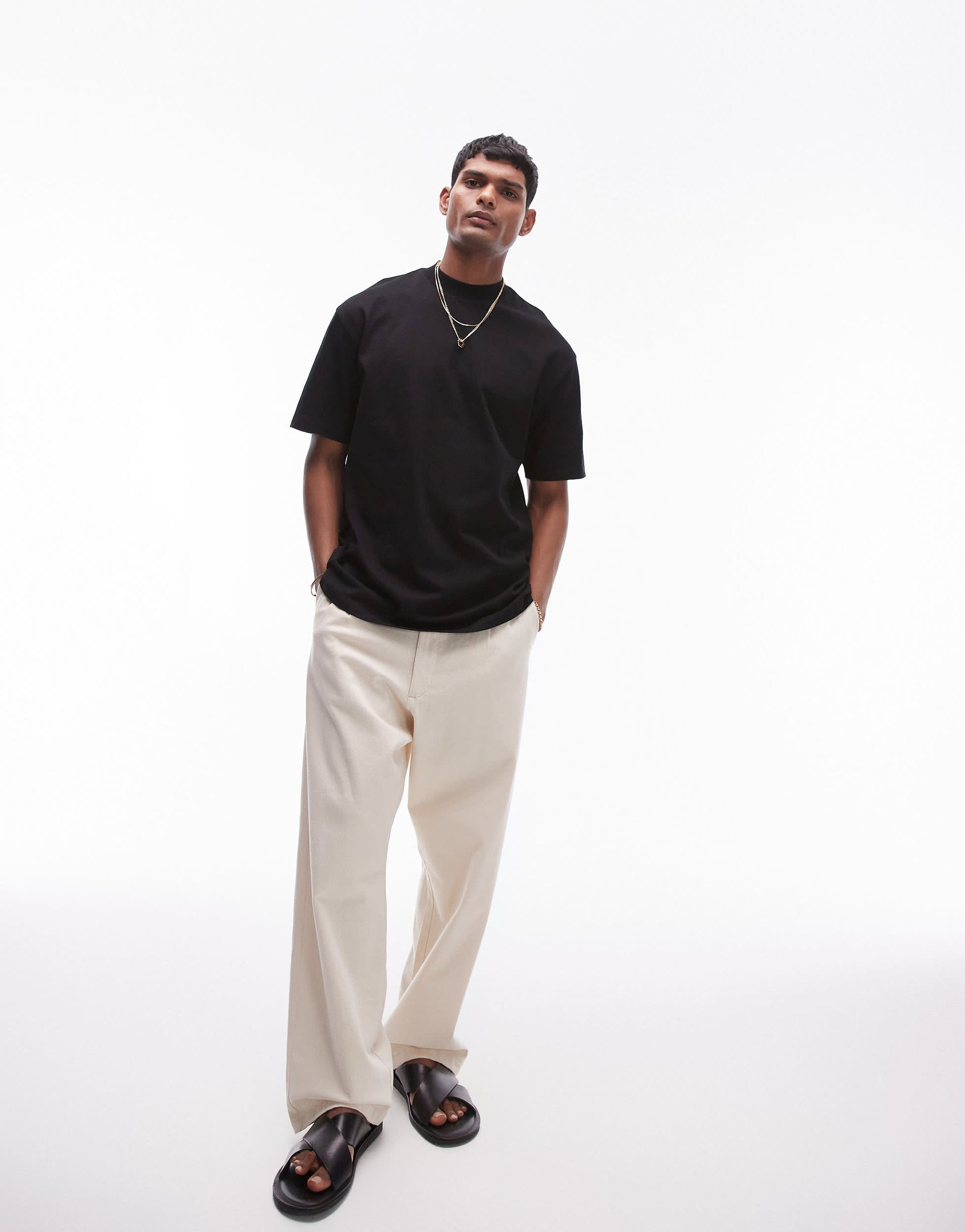 Topman relaxed fit t-shirt in black