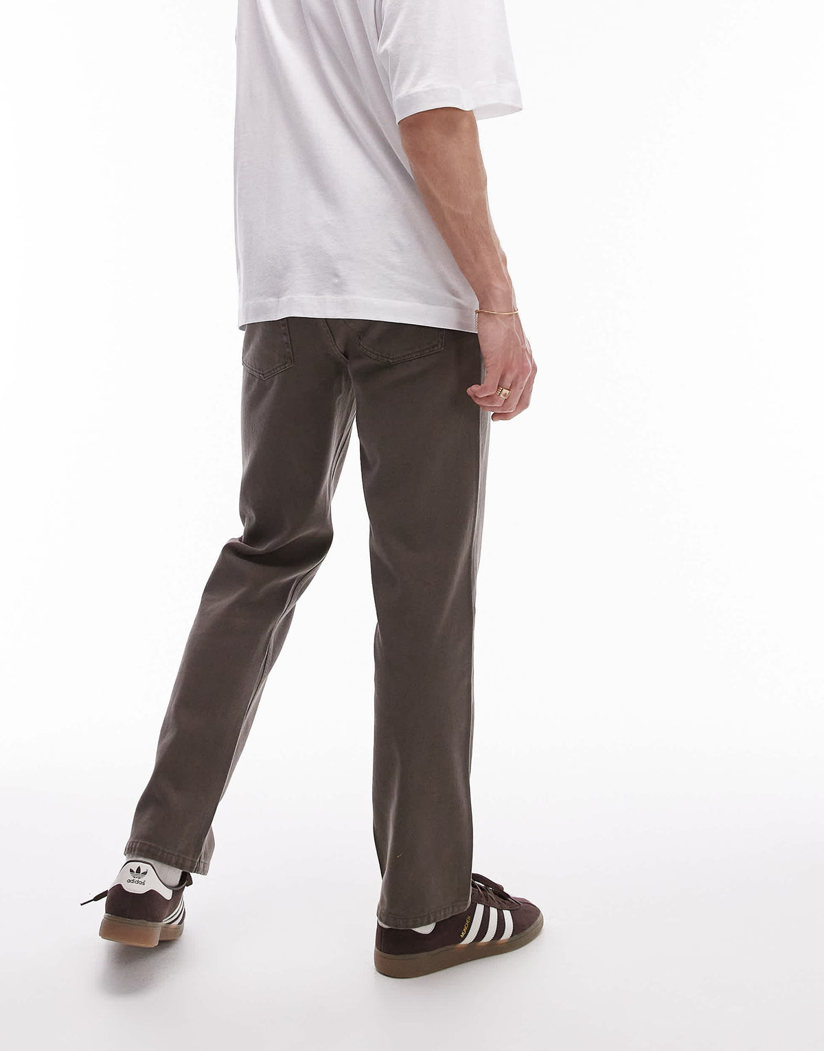 Topman straight jeans in dark olive