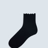 Topshop ribbed frill socks in black