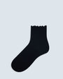 Topshop ribbed frill socks in black