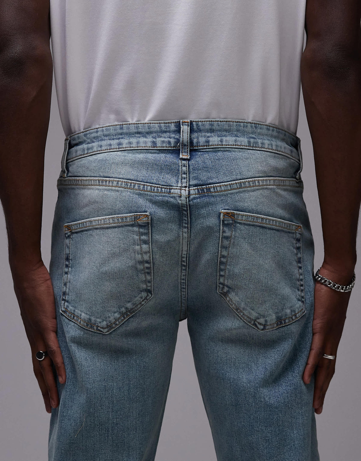 Topman slim jeans in tinted light blue
