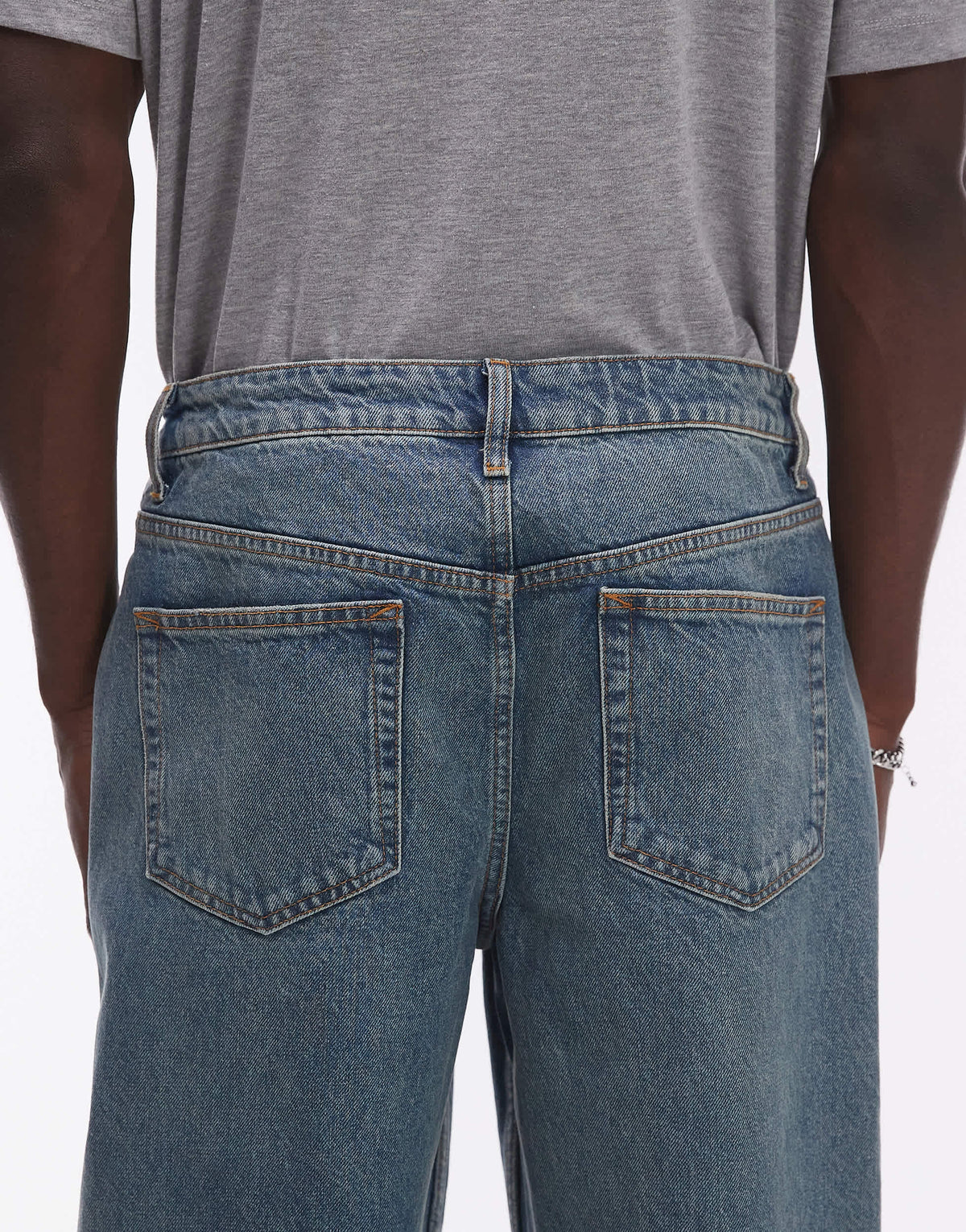 Topman baggy jeans in vintage mid wash