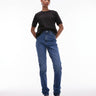 Topshop Tall Mom high rise jean in mid blue
