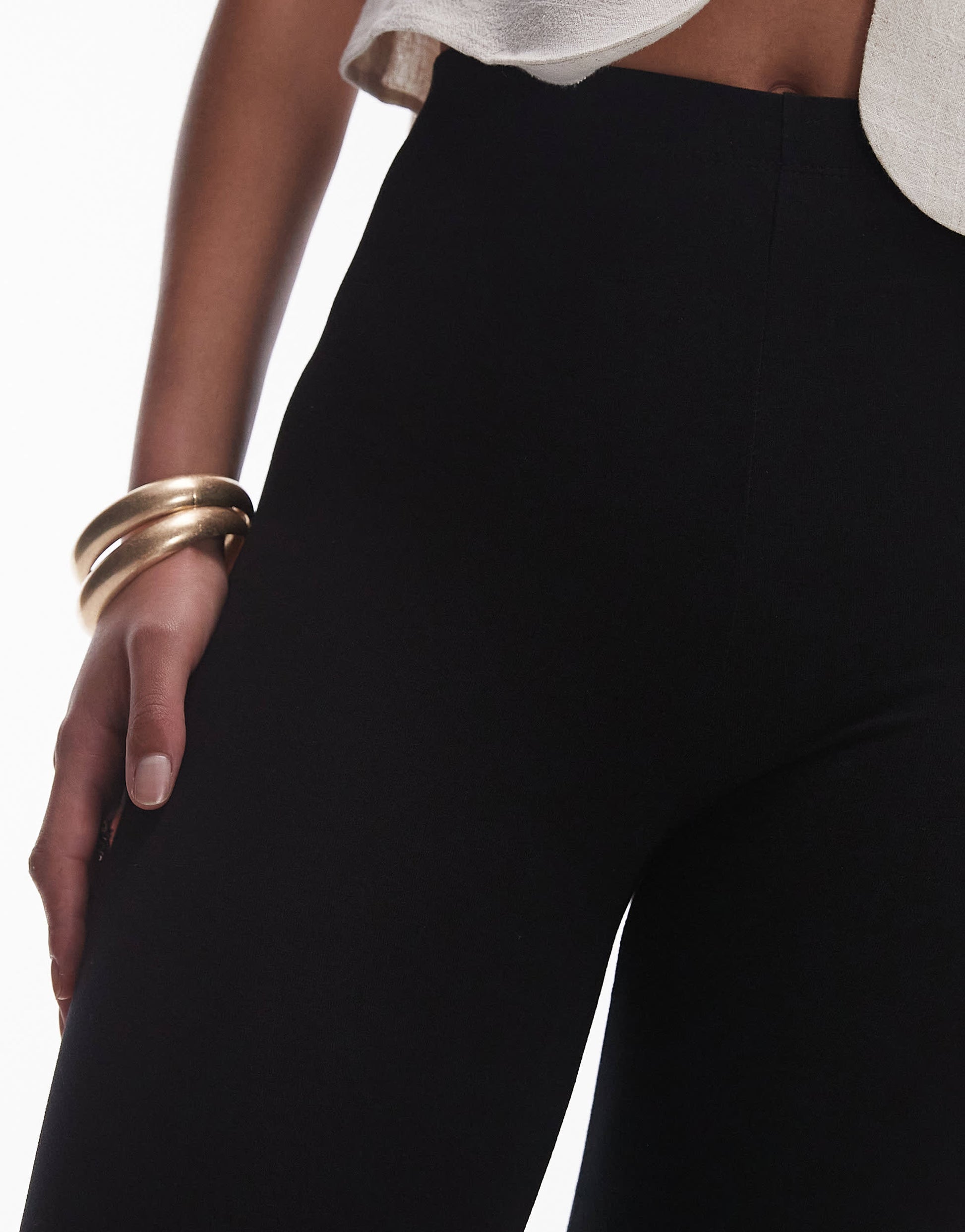 Topshop Tall high waisted legging in black