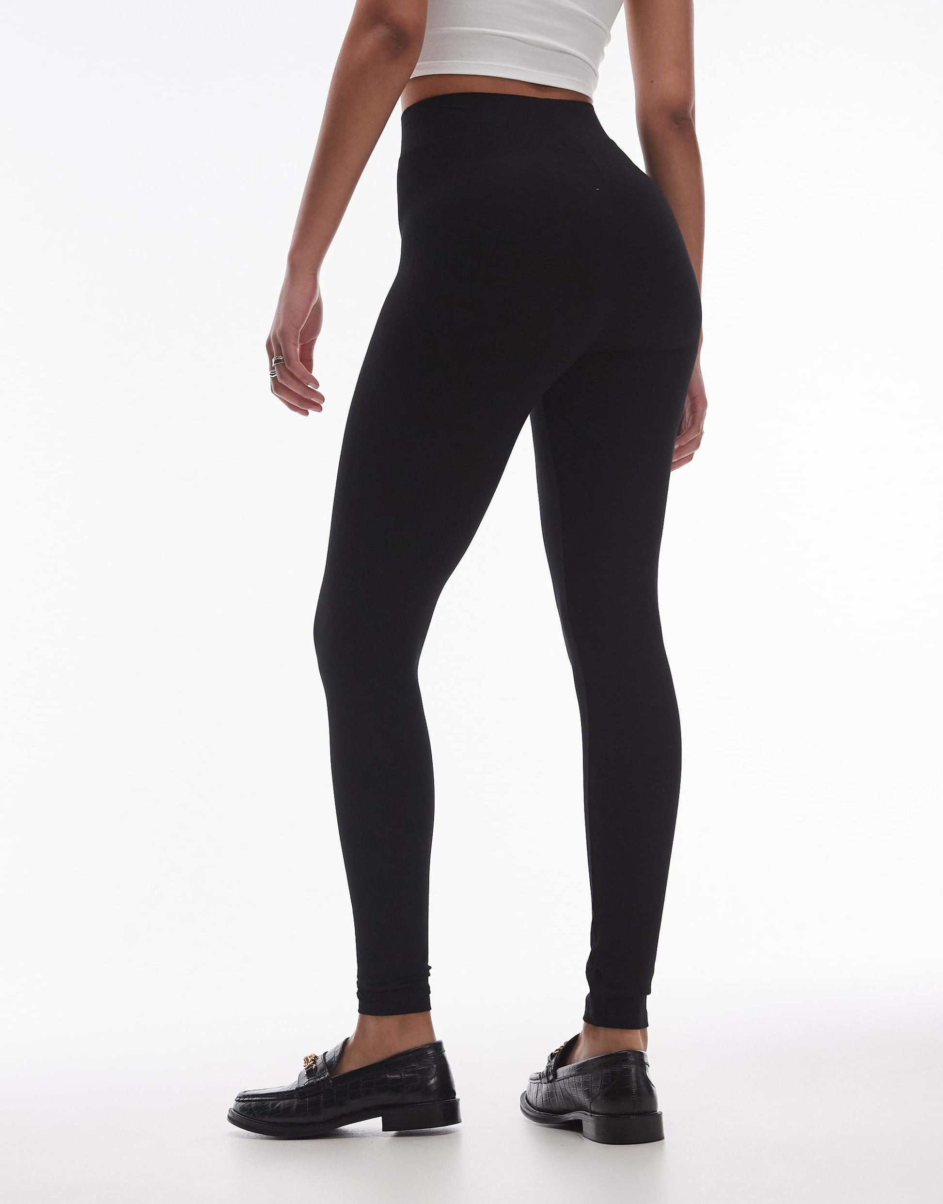 Topshop Tall basic ankle length legging in black