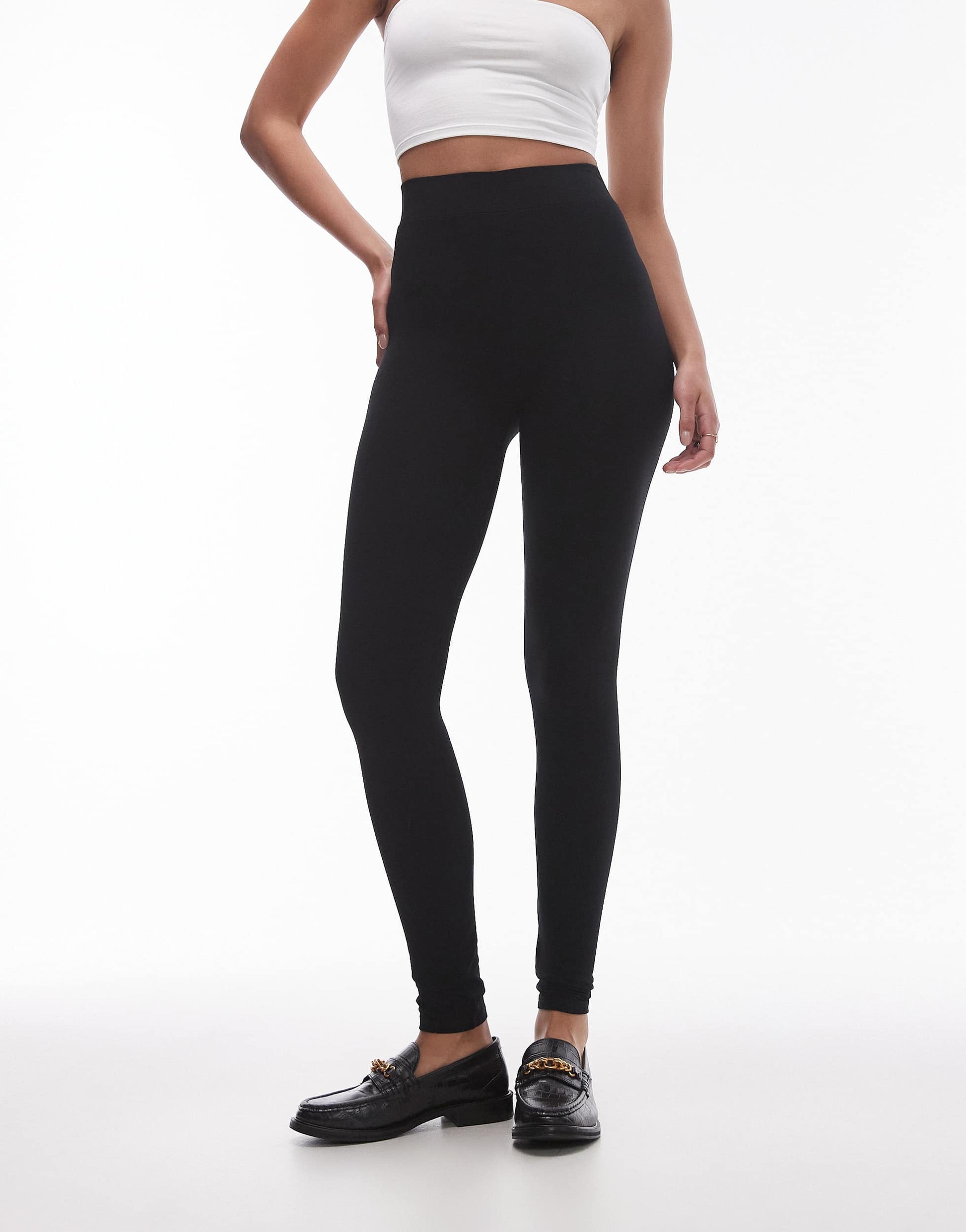 Topshop Tall basic ankle length legging in black