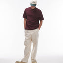 Topman relaxed fit t-shirt in burgundy