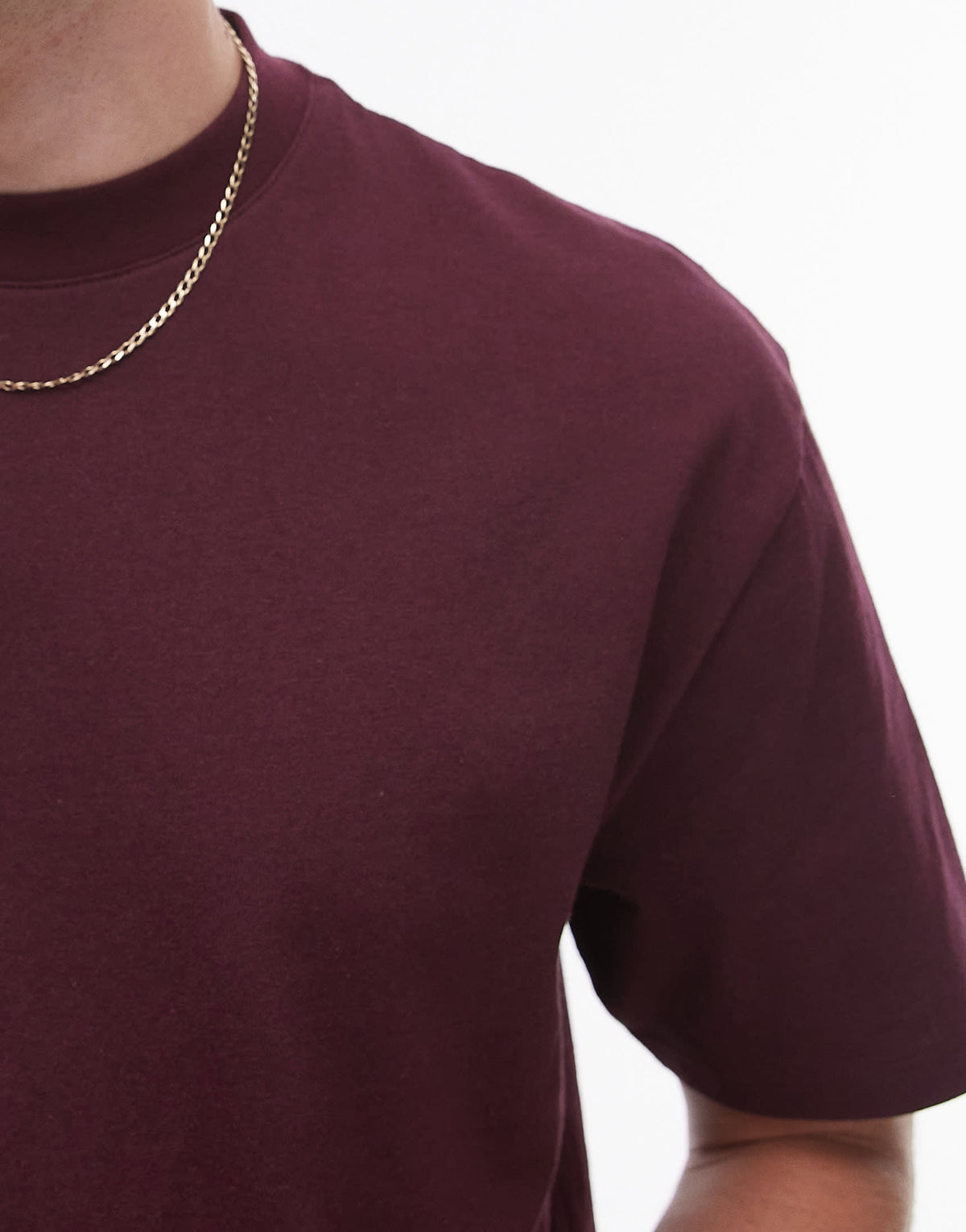 Topman relaxed fit t-shirt in burgundy