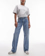 Topshop Ember low rise straight leg jean in bleach