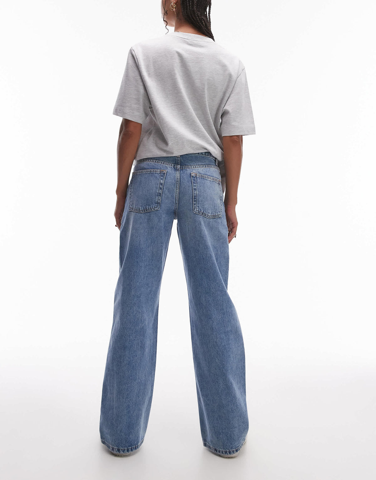 Topshop Ember low rise straight leg jean in bleach