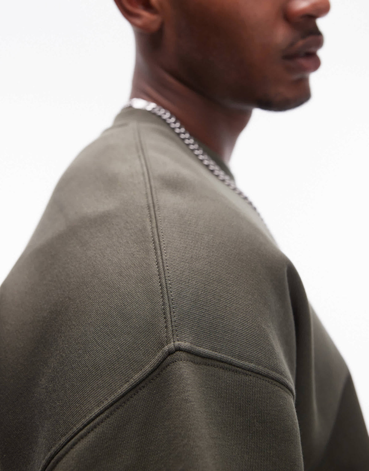 Topman premium heavyweight oversized sweatshirt in khaki