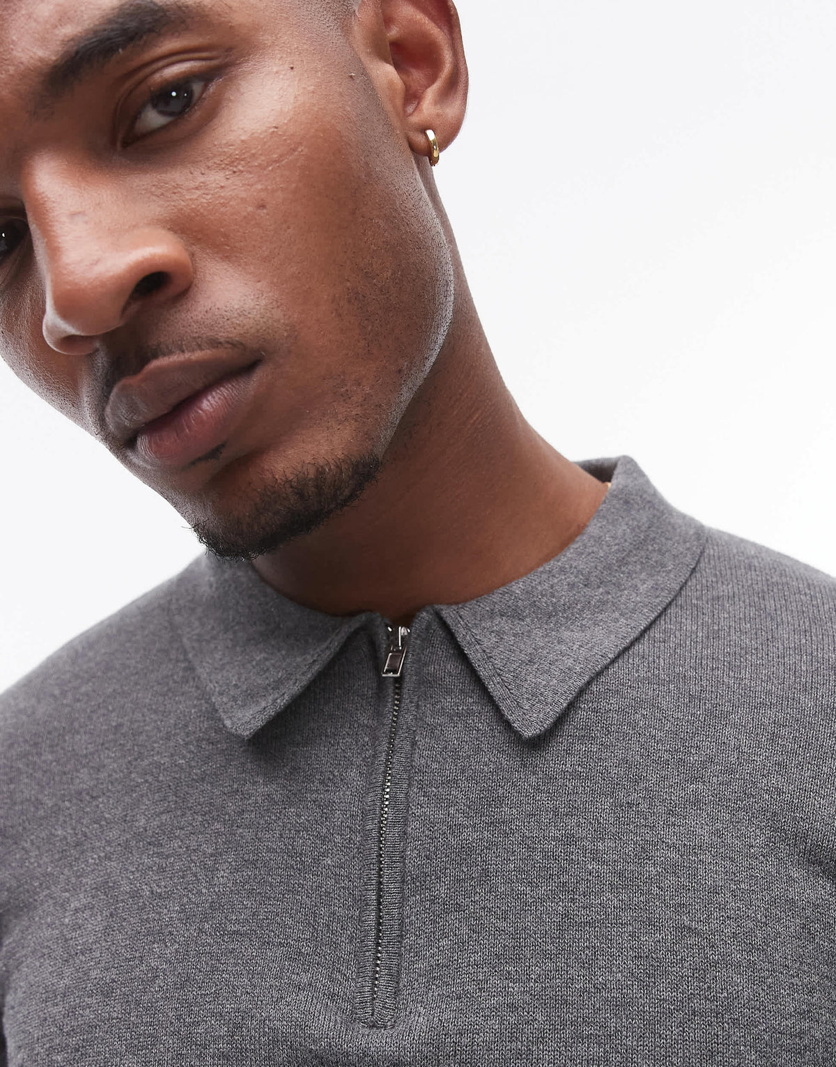 Topman essential polo in charcoal