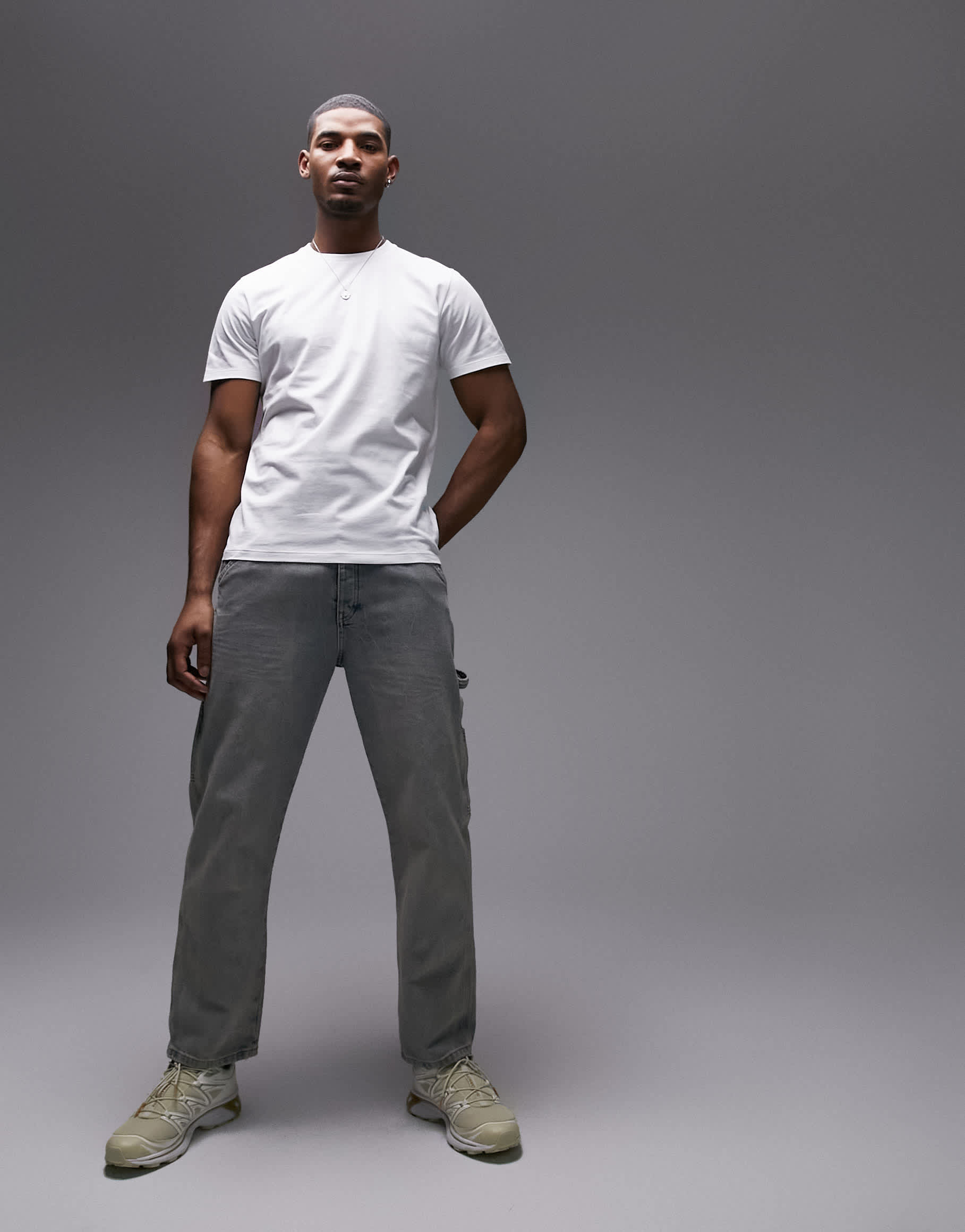 Topman classic fit t-shirt in white