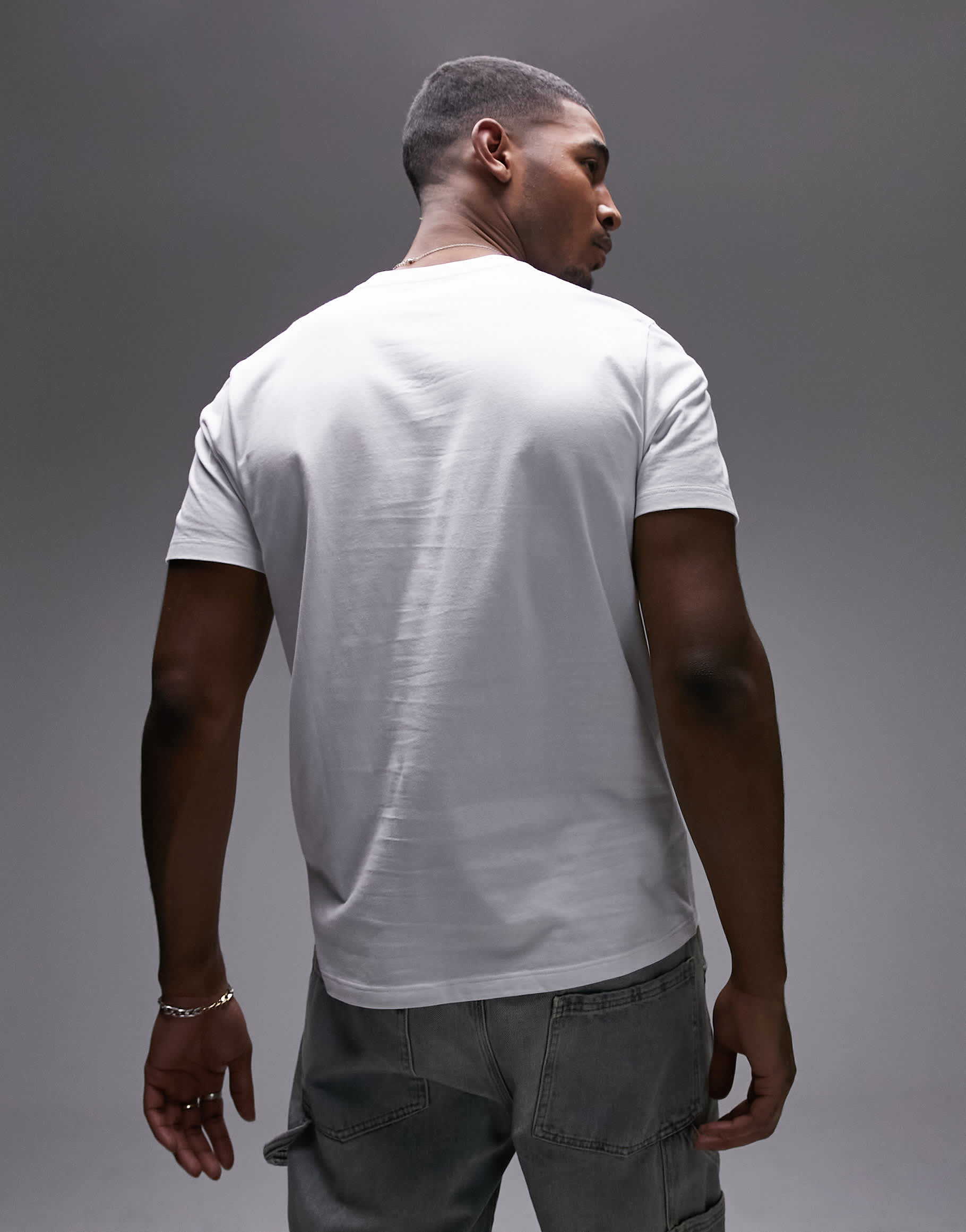 Topman classic fit t-shirt in white