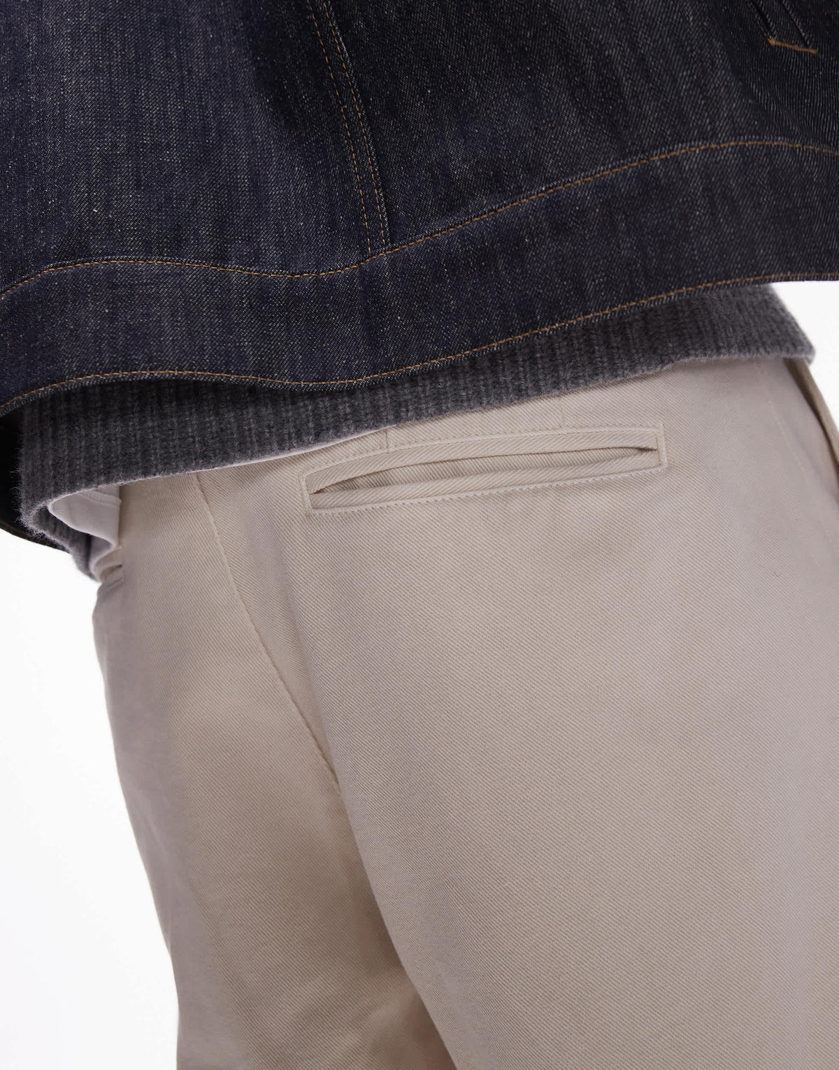 Topman wide leg cotton twill trousers in ecru