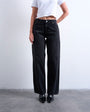 Topshop Hourglass Cinch relaxed jean in washed black