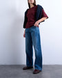 Topshop Hourglass Cinch relaxed jean in vintage blue