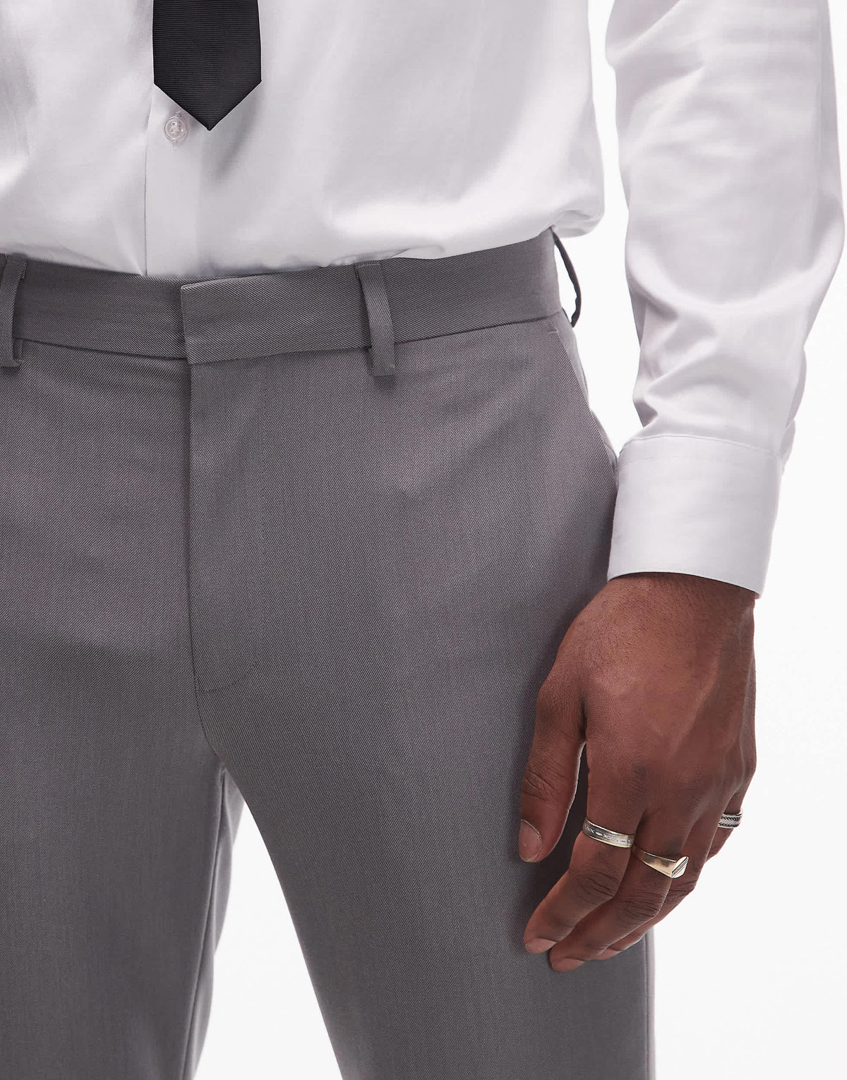 Topman skinny suit trousers in grey