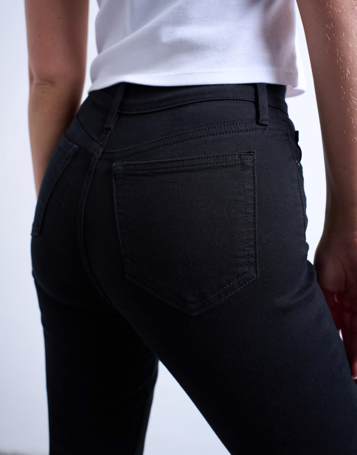 Topshop Hourglass Jamie high rise jean in black