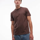 Topman classic fit t-shirt in brown