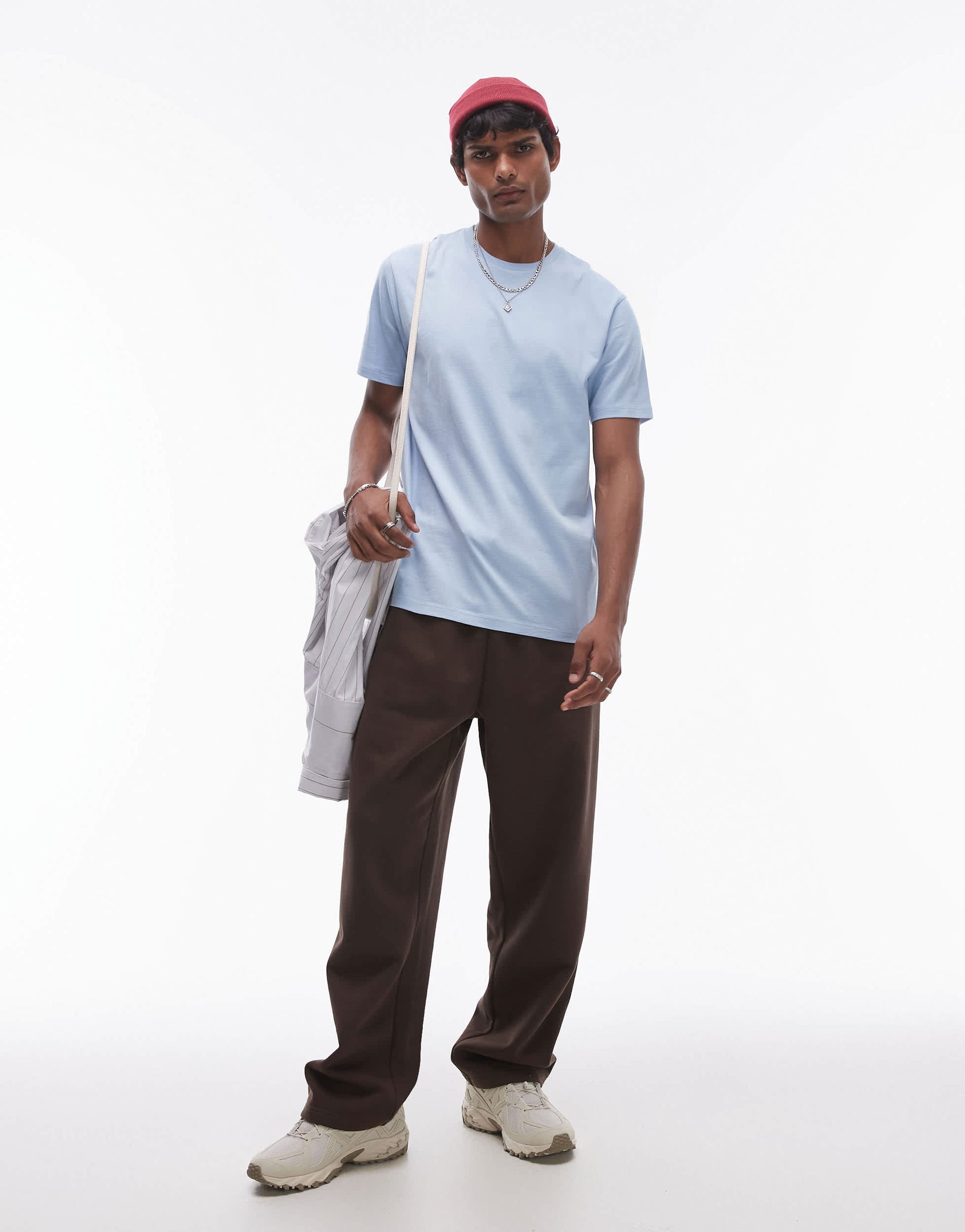 Topman classic fit t-shirt in blue