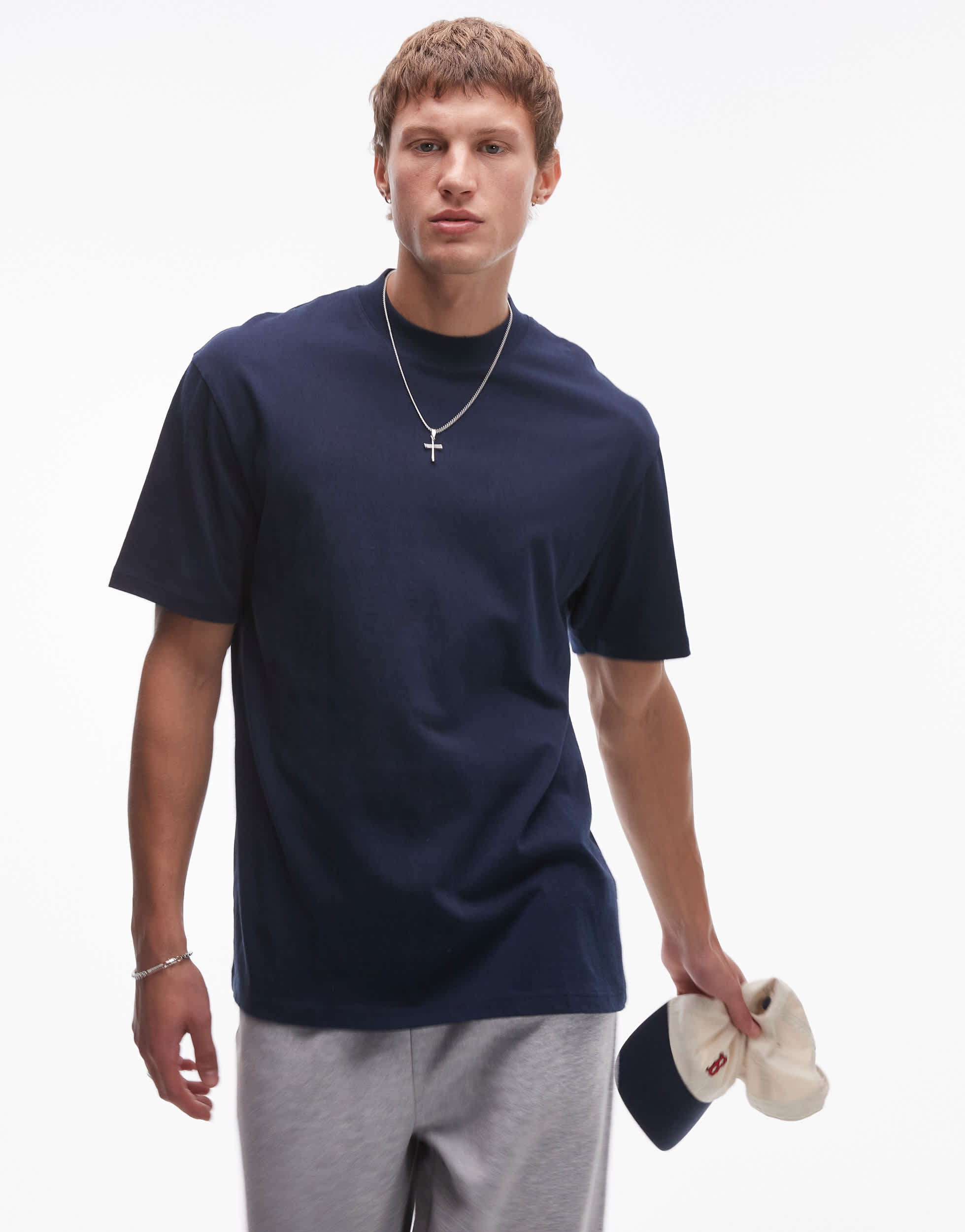 Topman relaxed fit t-shirt in navy