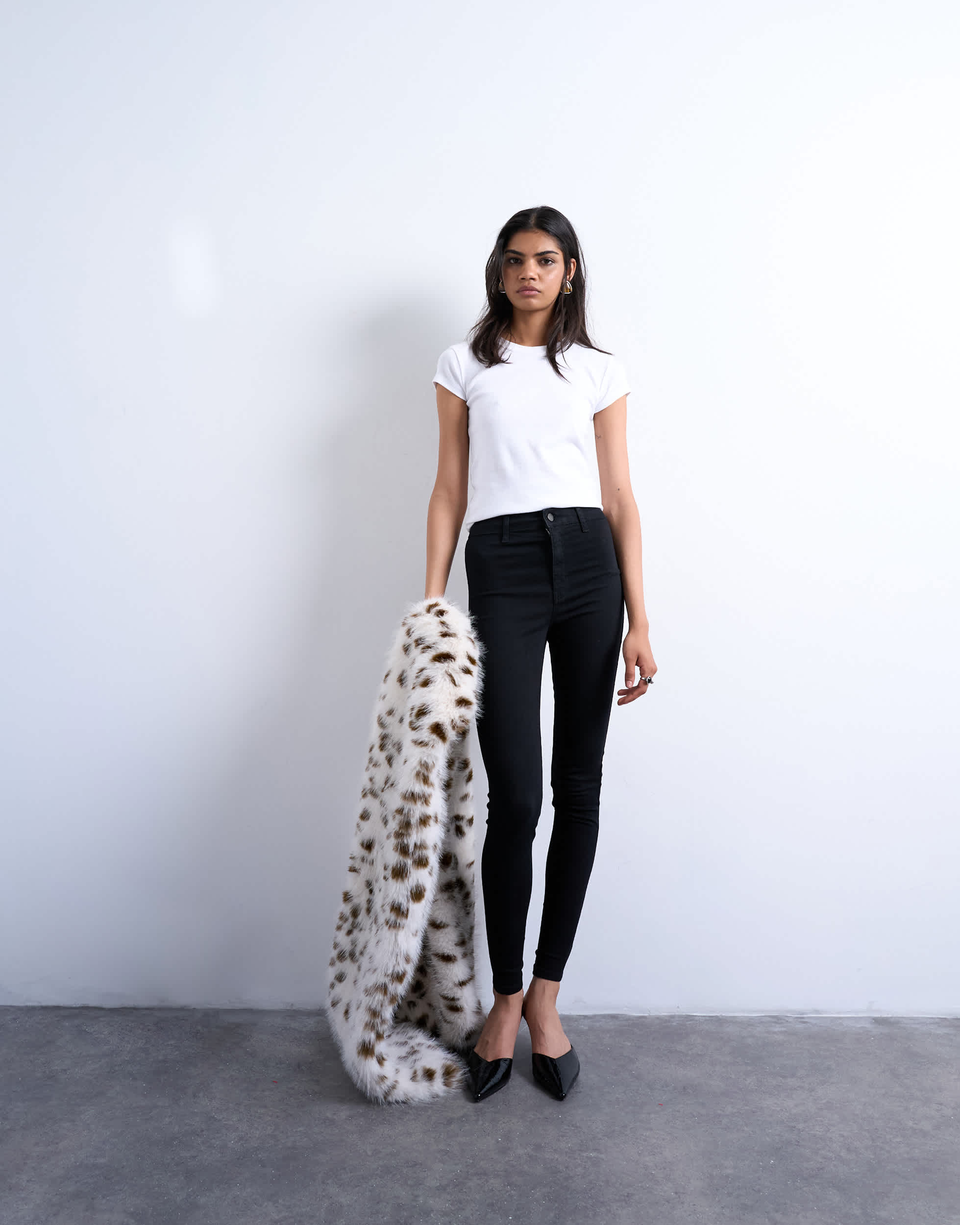 Topshop Joni high rise super skinny jean in black