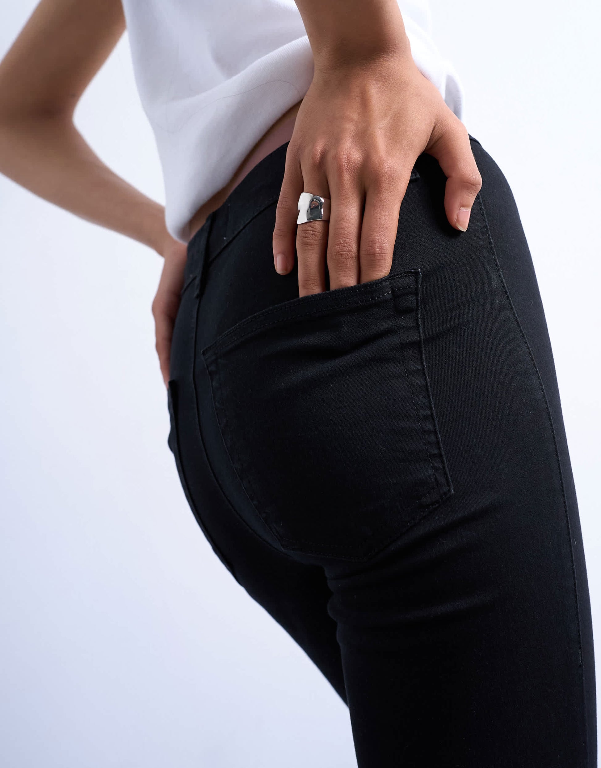 Topshop Joni high rise super skinny jean in black