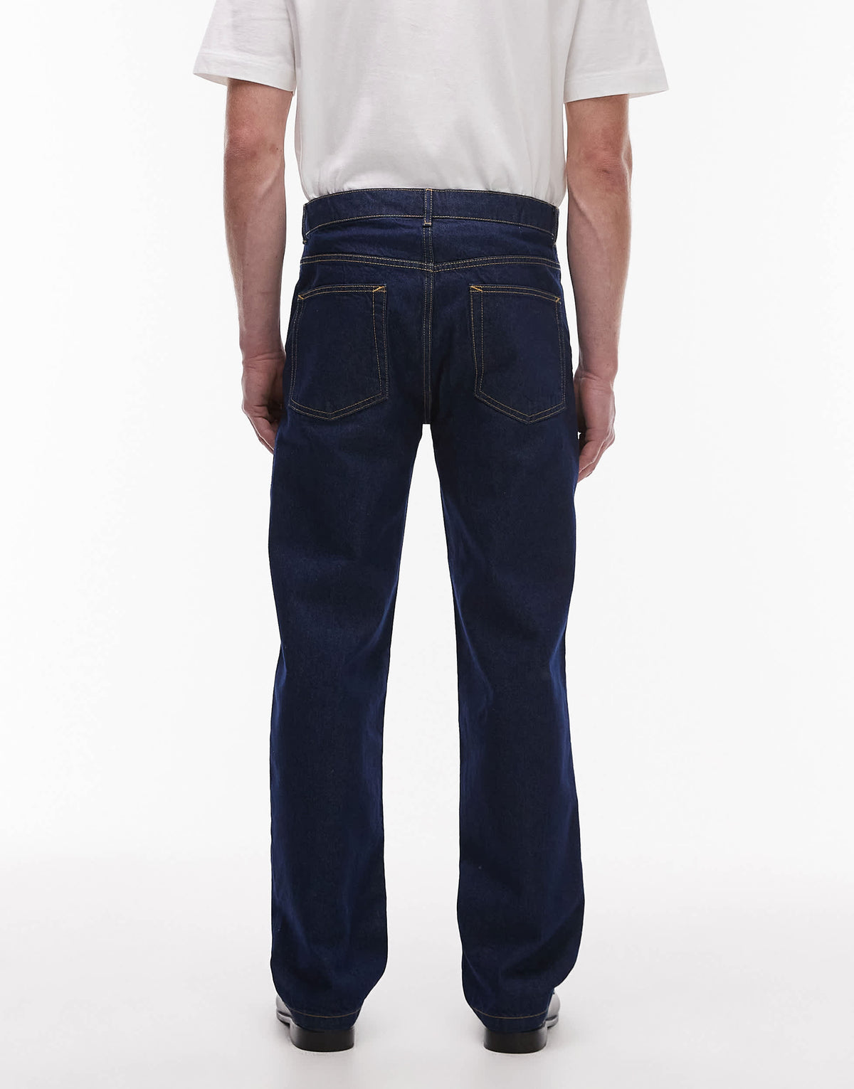 Topman straight jeans in raw blue