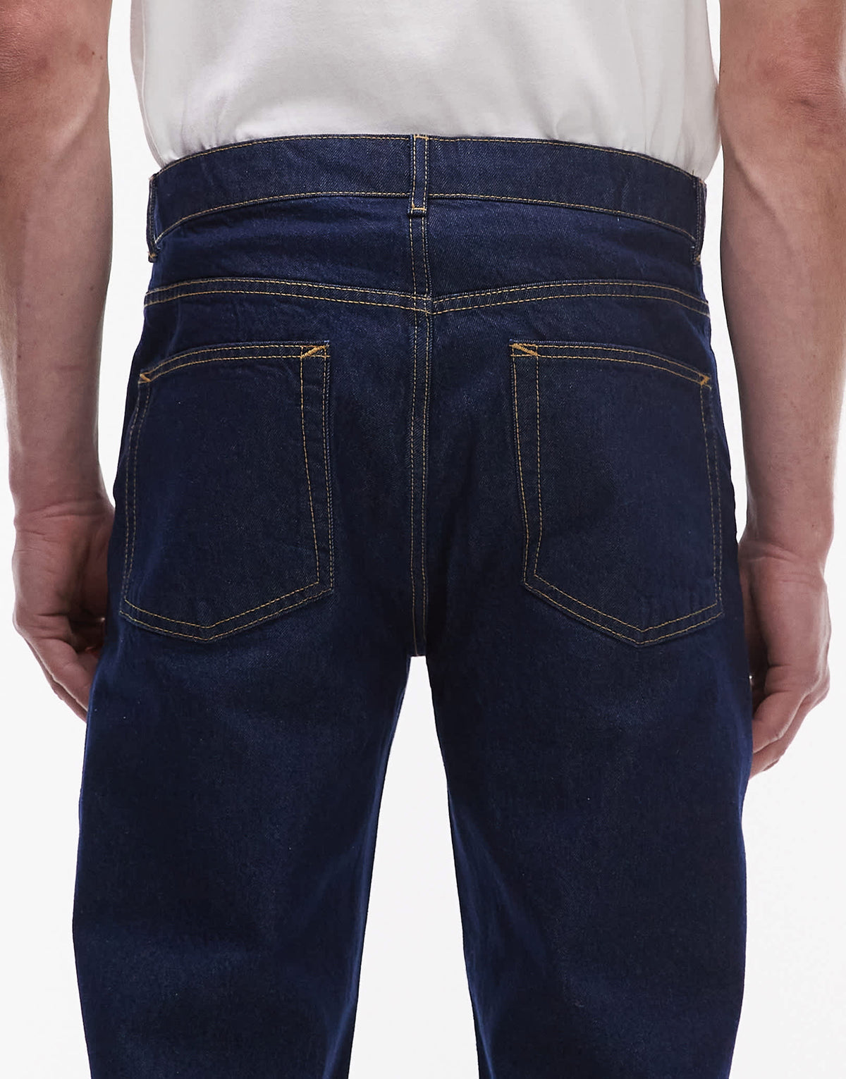 Topman straight jeans in raw blue