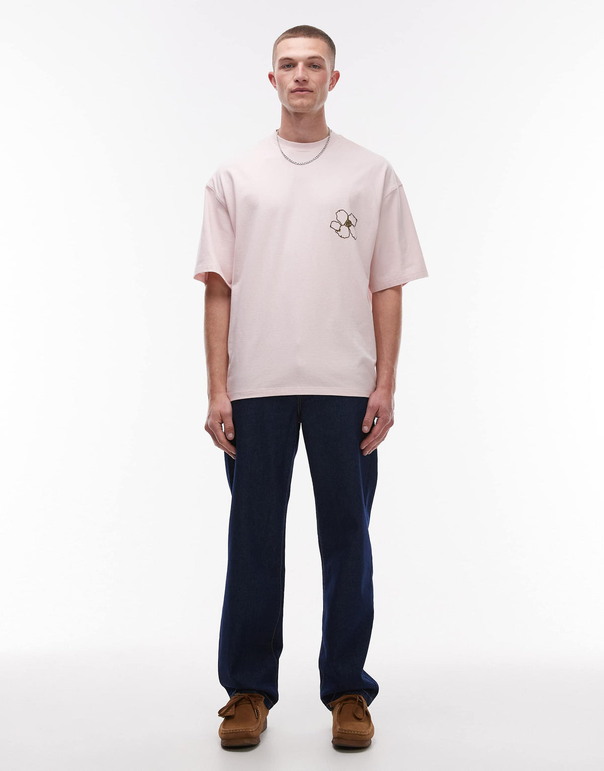 Topman straight jeans in raw blue