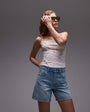 Topshop denim Editor shorts in bleach