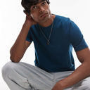 Topman classic fit t-shirt in teal