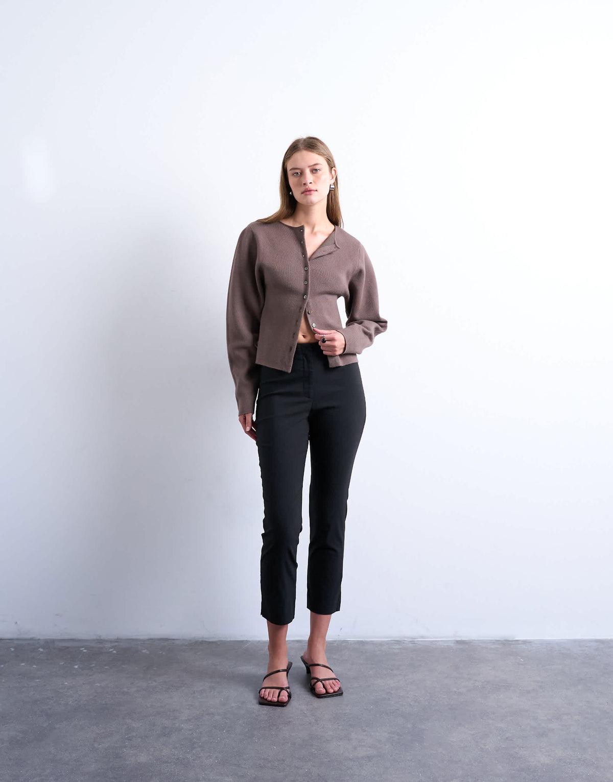 Topshop bengaline 3/4 length capri in black