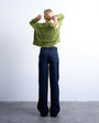 Topshop Tall Cinch low rise relaxed jean in raw look indigo
